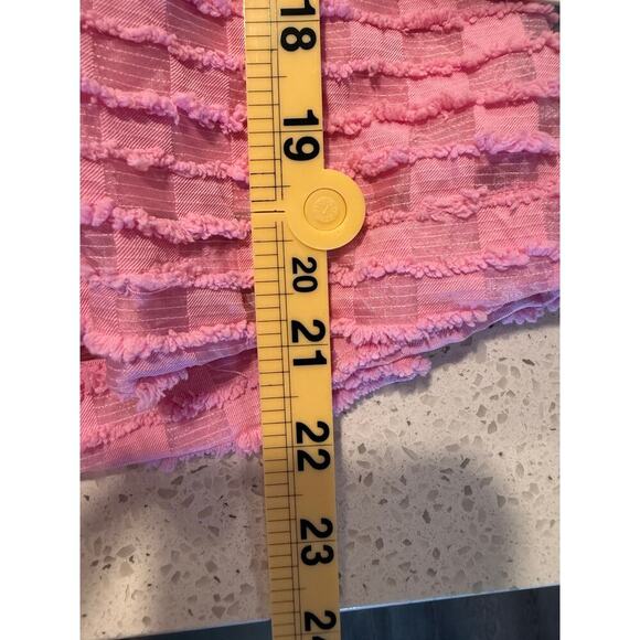 Lost Wander Paloma Pink Textured Puff Sleeve Top & Mini Skirt Set Small Brunch - Picture 10 of 13